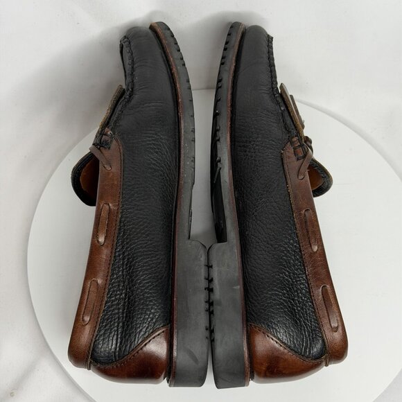 Allen Edmonds Shoes Nashua Tassle Loafers 10 3E Men’s Black & Brown Leather - Picture 5 of 8